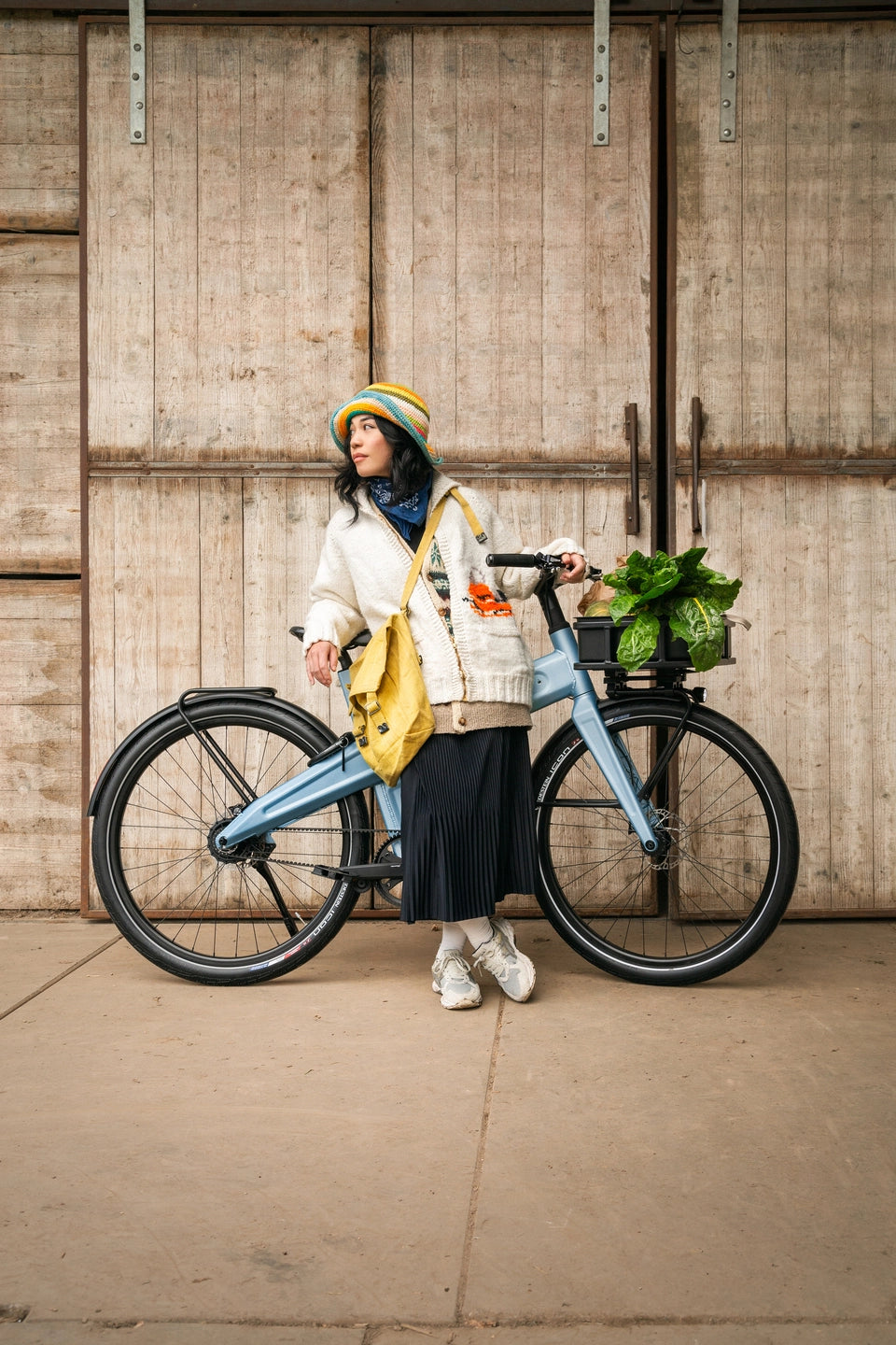 Mokumono Polder Sky Blue Mat met krat en voordrager